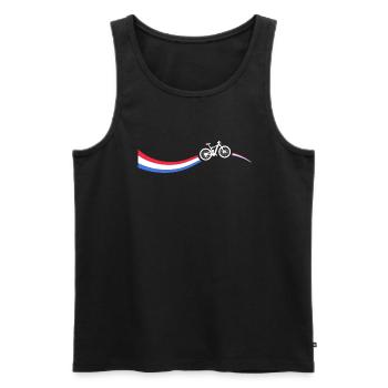 Mountainbike MTB downhill-tour Mountainbike trail - Männer Premium Bio Tank Top - Schwarz - Vorne - AI Model Male 178 light (178cm)