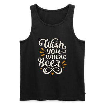 Je vous souhaite où Beer Beer Drinkers Beer Lovers - Débardeur bio Premium Homme - noir - Devant - Michal (187cm)