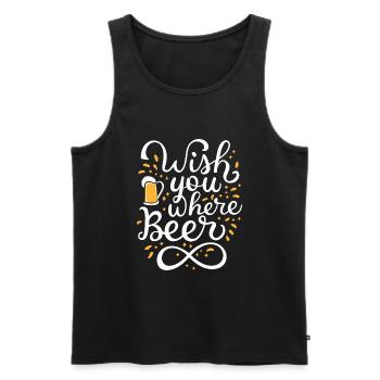 Je vous souhaite où Beer Beer Drinkers Beer Lovers - Débardeur bio Premium Homme - noir - Devant - Michal (187cm)