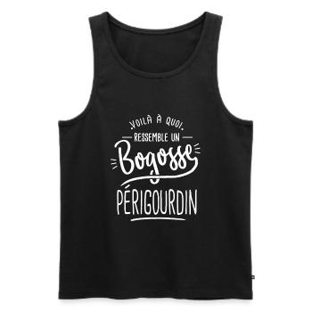 bogosse Périgourdin cadeau Périgueux 24 - Débardeur bio Premium Homme - noir - Devant - Michal (187cm)
