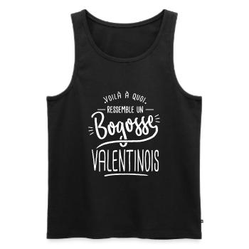 bogosse Valentinois cadeau Valence 26 - Débardeur bio Premium Homme - noir - Devant - Michal (187cm)