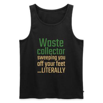 Waste collector Valentinstag Sweeping you - Männer Premium Bio Tank Top - Schwarz - Vorne - AI Model Male 178 light (178cm)