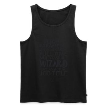 Flight Paramedic Wizard Luftrettung - Männer Premium Bio Tank Top - Schwarz - Vorne - AI Model Male 178 light (178cm)