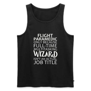 Flight Paramedic Wizard Luftrettung - Männer Premium Bio Tank Top - Schwarz - Vorne - AI Model Male 178 light (178cm)