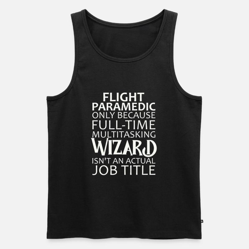 Flight Paramedic Wizard Luftrettung - Männer Premium Bio Tank Top - Schwarz