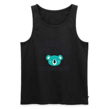 Volcanologist Koalafied Volcanology - Men's Premium Organic Tank Top - black - Front - Michal (187cm)