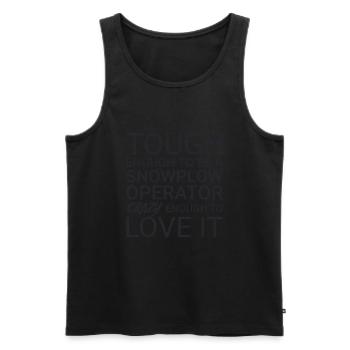 Snowplow Operator Crazy - Men's Premium Organic Tank Top - black - Front - AI Model Male 178 light (178cm)
