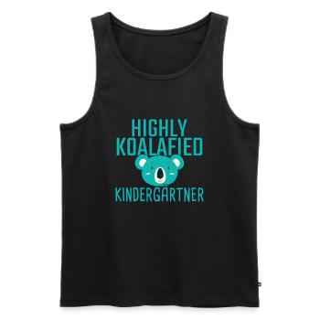 Kindergarten Teacher Koalafied - Men's Premium Organic Tank Top - black - Front - AI Model Male 178 light (178cm)