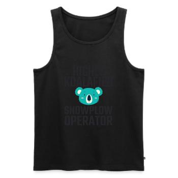Snowplow Operator Koalafied - Men's Premium Organic Tank Top - black - Front - AI Model Male 178 light (178cm)