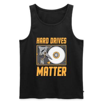 Hard Drives Matter - Computer Nerd Gamer PC Geek - Männer Premium Bio Tank Top - Schwarz - Vorne - Michal (187cm)