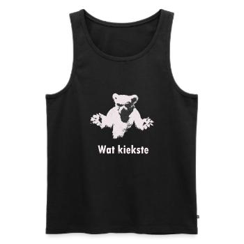 Berliner Bär Eisbär Wat KieksteBerlin Hauptstadt - Männer Premium Bio Tank Top - Schwarz - Vorne - Michal (187cm)