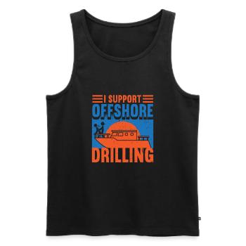 BOOTFAHREN Offshore-Bohr spaß Sexy - Männer Premium Bio Tank Top - Schwarz - Vorne - AI Model Male 178 light (178cm)