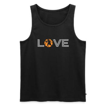 basketball basketball-love dunk - Men's Premium Organic Tank Top - black - Front - AI Model Male 178 light (178cm)