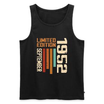 September 1952 Originelle Geschenkidee zum Geburtstag - Männer Premium Bio Tank Top - Schwarz - Vorne - Michal (187cm)