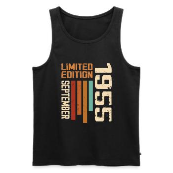September 1955 Originelle Geschenkidee zum Geburtstag - Männer Premium Bio Tank Top - Schwarz - Vorne - AI Model Male 178 light (178cm)