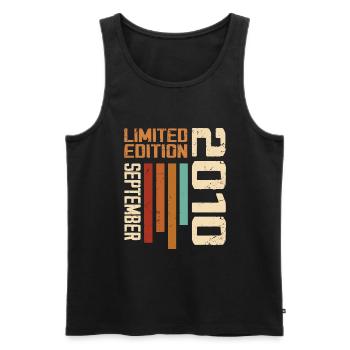 September 2010 Originelle Geschenkidee zum Geburtstag - Männer Premium Bio Tank Top - Schwarz - Vorne - Michal (187cm)