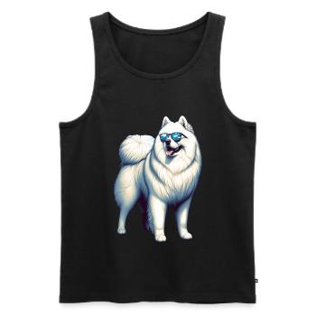 Chien Samoyède Cadeaux Mignon Samoyède Chien Graphique - Débardeur bio Premium Homme - noir - Devant - Michal (187cm)