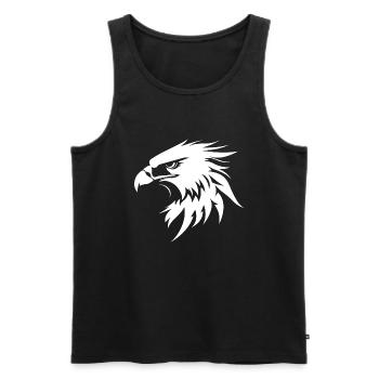Adler - Männer Premium Bio Tank Top - Schwarz - Vorne - Michal (187cm)