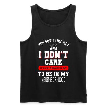 Neighbor Friendship Apartment Alcohol - Men's Premium Organic Tank Top - black - Front - Michal (187cm)