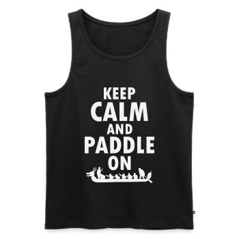 Drachenboot Racing Crew Paddlers Wassersport - Männer Premium Bio Tank Top - Schwarz - Vorne - Michal (187cm)