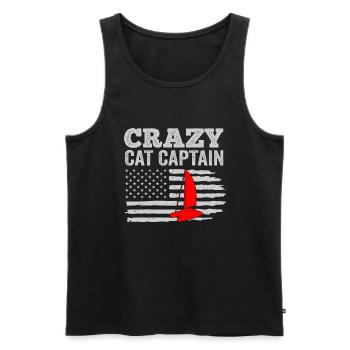 Katamaran Kapitän Segeln Segelboot - Männer Premium Bio Tank Top - Schwarz - Vorne - Michal (187cm)