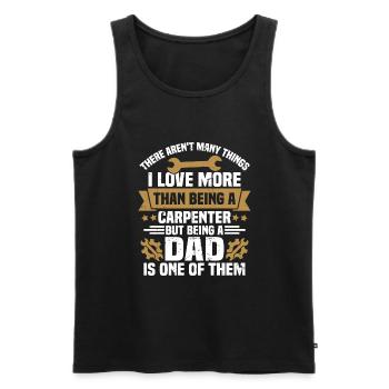 Being a father is one of them, Gift for father - Men's Premium Organic Tank Top - black - Front - Michal (187cm)