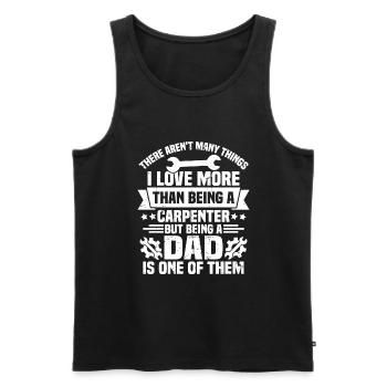 Being a father is one of them, Gift for father - Men's Premium Organic Tank Top - black - Front - Michal (187cm)