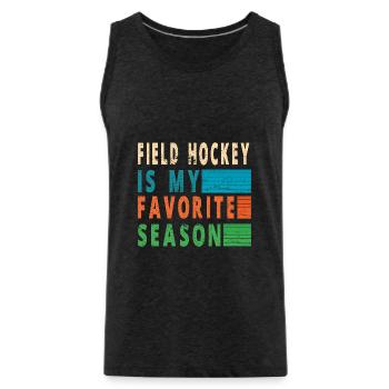 Feldhockey Ist Meine Lieblingssaison Hallenhockey - Männer Premium Bio Tank Top - Anthrazit - Vorne - Alexander (188cm)