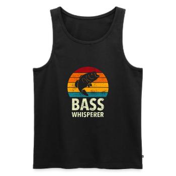Perch fishing Fishing and Fishing - Men's Premium Organic Tank Top - black - Front - AI Model Male 178 light (178cm)