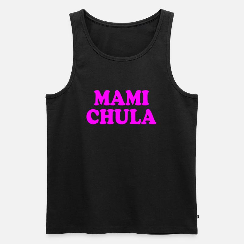 Mami chula - Männer Premium Bio Tank Top - Schwarz