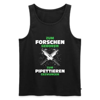 Mikrobiologie/Mikrobiologe/Biologie/Pipette - Männer Premium Bio Tank Top - Schwarz - Vorne - Michal (187cm)