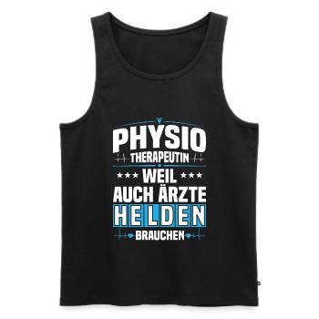 Physiotherapeutin Physiotherapie Physiotherapeut - Männer Premium Bio Tank Top - Schwarz - Vorne - Michal (187cm)
