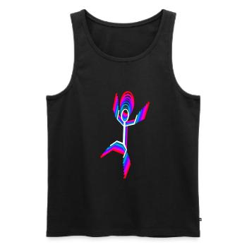 Danseur danseur - Débardeur bio Premium Homme - noir - Devant - AI Model Male 178 light (178cm)
