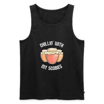 Kombucha - Chillin' With My Scobies Tea Gift - Men's Premium Organic Tank Top - black - Front - AI Model Male 178 light (178cm)