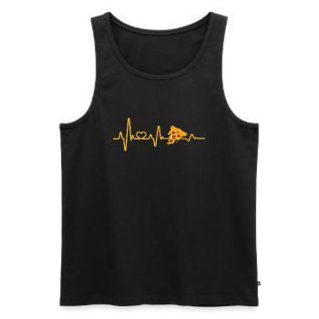Heartbeat pizza amateur de pizza pizzeria restauration rapide - Débardeur bio Premium Homme - noir - Devant - Michal (187cm)