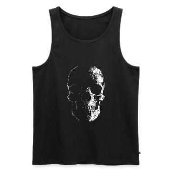 Totenkopf - Männer Premium Bio Tank Top - Schwarz - Vorne - AI Model Male 178 light (178cm)