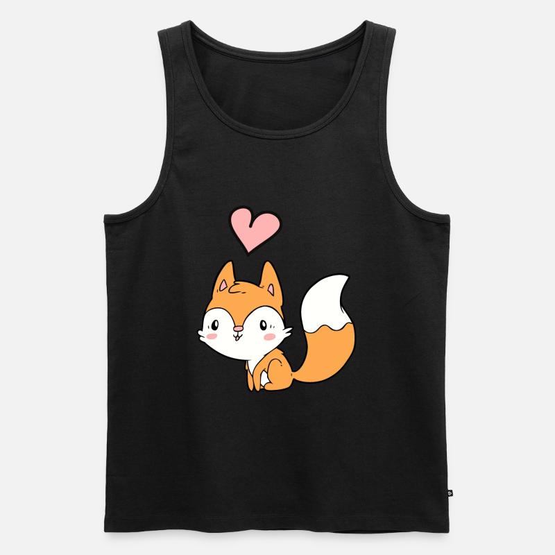 Fox - Men's Premium Organic Tank Top - black