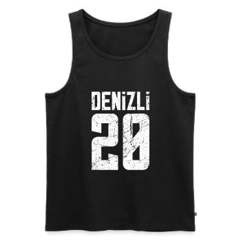 Denizli 20 Türkei Turkiye TR Geschenk Urlaub Türk - Männer Premium Bio Tank Top - Schwarz - Vorne - AI Model Male 178 light (178cm)