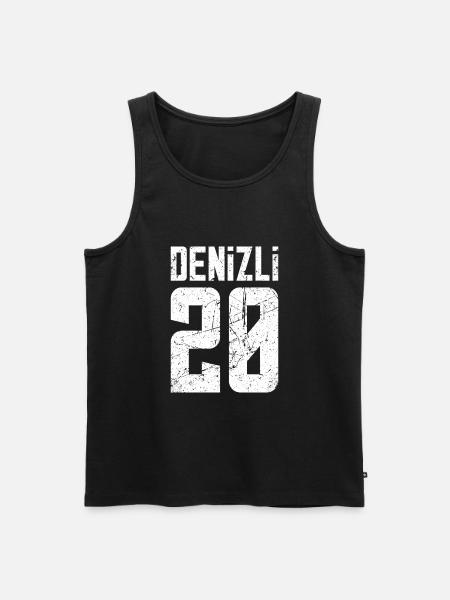 Denizli 20 Turkey Turkiye TR Gift Holiday Turk - Men's Premium Organic Tank Top - black
