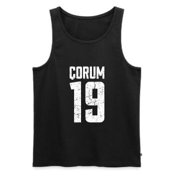 Corum 19 Turkey Turkiye TR Gift Holiday Turk - Men's Premium Organic Tank Top - black - Front - AI Model Male 178 light (178cm)