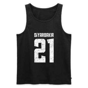 Diyarbakir 21 Turkey Turkiye Gift Holiday Kurd - Men's Premium Organic Tank Top - black - Front - AI Model Male 178 light (178cm)