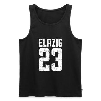 Elazig 23 Turkey Turkiye Gift Holiday TR Turk - Men's Premium Organic Tank Top - black - Front - AI Model Male 178 light (178cm)