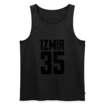 Izmir 35 Turkey Turkiye Gift Holiday TR Turk - Men's Premium Organic Tank Top - black - Front - Michal (187cm)