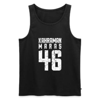 Maras 46 Türkei Turkiye Geschenk Urlaub TR Türk - Männer Premium Bio Tank Top - Schwarz - Vorne - AI Model Male 178 light (178cm)
