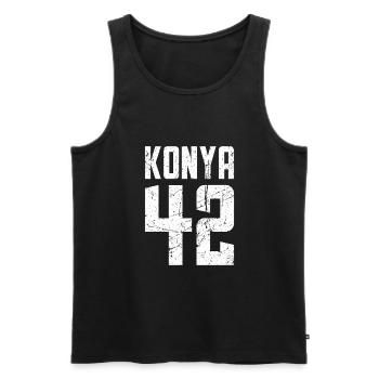 Konya 42 Türkei Turkiye Geschenk Urlaub TR Türk - Männer Premium Bio Tank Top - Schwarz - Vorne - AI Model Male 178 light (178cm)