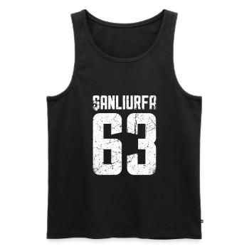Sanliurfa 63 Türkei Turkiye Geschenk Urlaub Türk - Männer Premium Bio Tank Top - Schwarz - Vorne - AI Model Male 178 light (178cm)