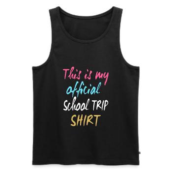 This is my official School Trip Shirt - Men's Premium Organic Tank Top - black - Front - AI Model Male 178 light (178cm)