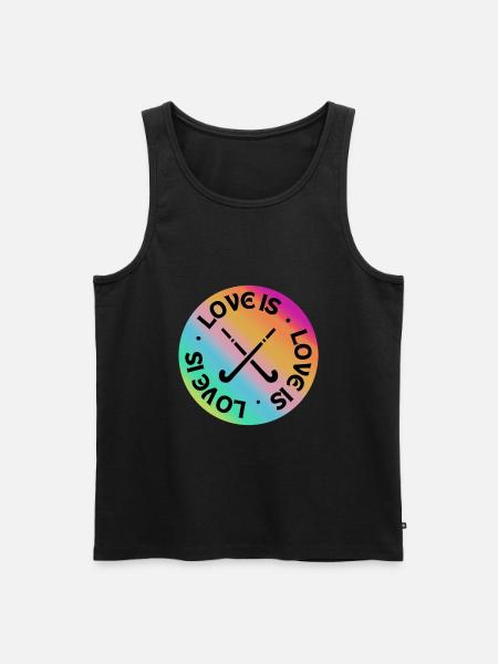 Hockey: Love is - Men's Premium Organic Tank Top - black
