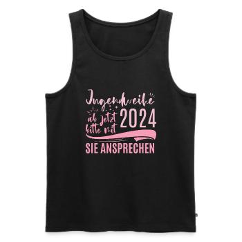 Jugendweihe 2024 Ab Jetzt Bitte Mit Sie Ansprechen - Männer Premium Bio Tank Top - Schwarz - Vorne - Michal (187cm)