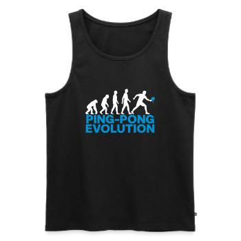 Ping-Pong Evolution Smash Gift Cool - Men's Premium Organic Tank Top - black - Front - Michal (187cm)
